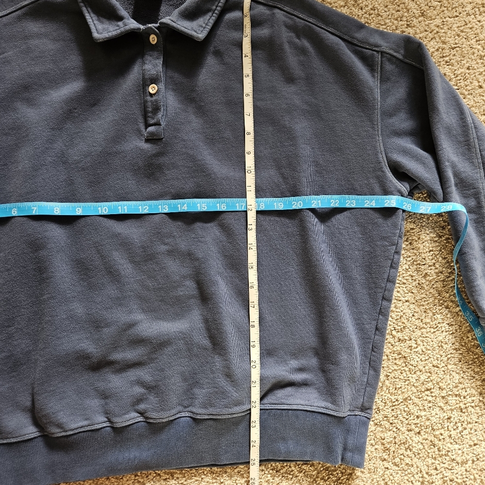 Outdoor Voices - Polo Button Cotton Sweatshirt - Navy Blue - Small - Picture 5 of 5